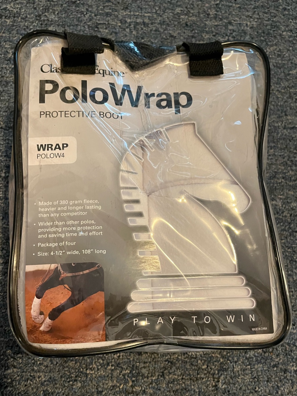 Classic Equine Polo Wrap Protective Boot - White, NWT